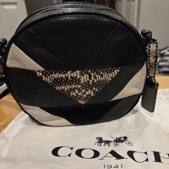 Coach 1941 Canteen Crossbody Bag With Patchwork And Snakeskin Detail - Picture 10 of 10